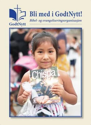 Innmeldingsbrosjyre fra GodtNytt Bibel og evangeliseringsorganisasjon